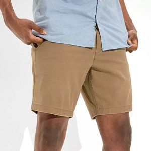 NWT AE Flex 9" Lived-In Khaki Short Tan Men's Size 42